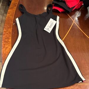 Elegant Black and White Mini Dress